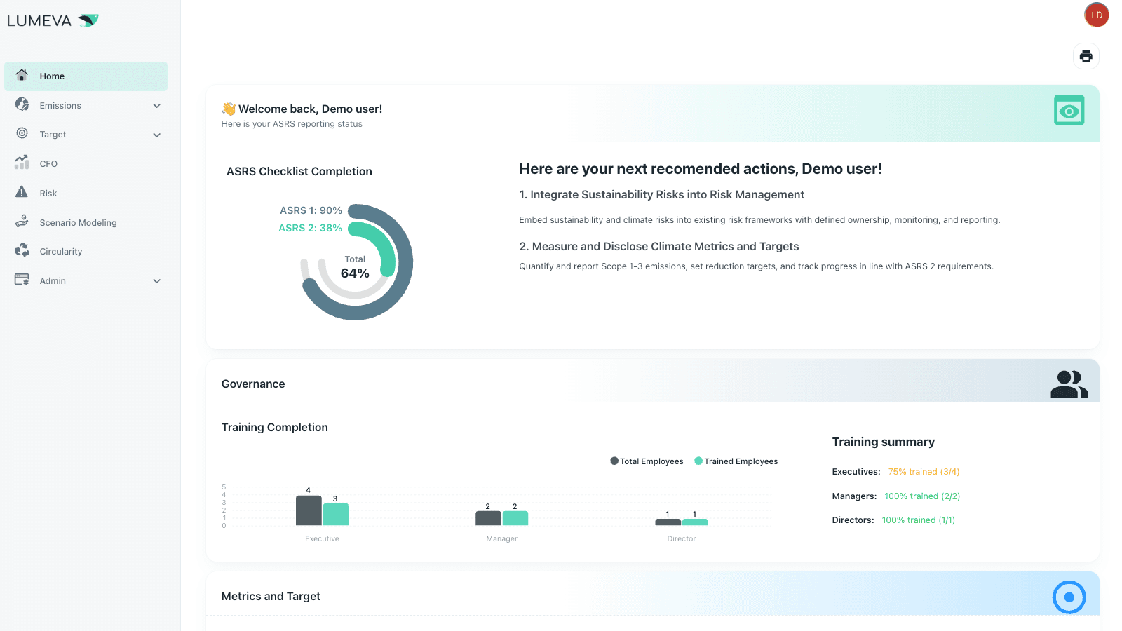 Lumeva: Science-backed emissions reporting + AI-powered carbon & nature footprinting — all in one platform